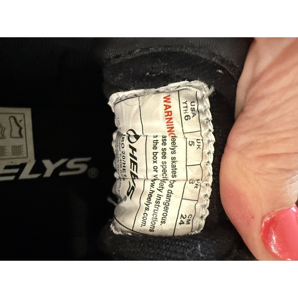 Heelys Pro 20 Black Wheeled Canvas Sneaker Unisex Kids US Kids 6 - Picture 6 of 6